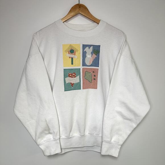 Vintage Easter Sweatshirt Grandma Sweater Spring - Picture 1 of 2